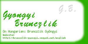 gyongyi brunczlik business card